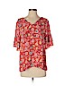 Ann Taylor LOFT 100% Polyester Red Short Sleeve Blouse Size S - photo 1