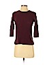 Eileen Fisher 100% Laine (wool) Burgundy 3/4 Sleeve Top Size P (petite) - photo 1