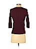 Eileen Fisher 100% Laine (wool) Burgundy 3/4 Sleeve Top Size P (petite) - photo 2