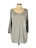 Calypso St. Barth 100% Linen Gray 3/4 Sleeve T-Shirt Size S - photo 1