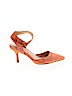 Julianne Hough for Sole Society 100% Leather Orange Heels Size 7 - photo 1