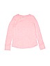Justice Solid Pink Long Sleeve Top Size 8 - photo 1