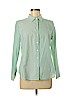 Talbots 100% Cotton Green Long Sleeve Button-Down Shirt Size M (petite) - photo 1