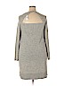 Ann Taylor LOFT Gray Casual Dress Size XXL - photo 2