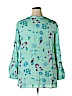 North Crest 100% Rayon Teal Long Sleeve Blouse Size 1X - photo 2