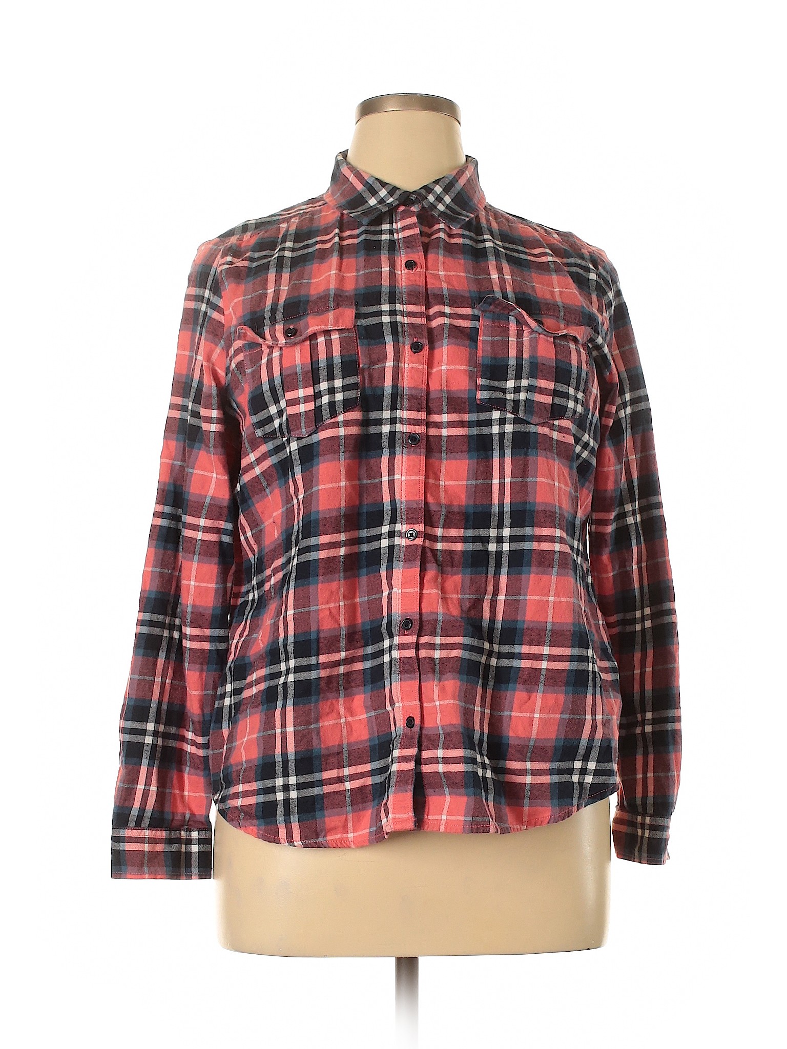 red button down shirt girls