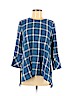 J.jill 100% Tencel Lyocell Blue Long Sleeve Blouse Size M (petite) - photo 1