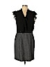 Banana Republic 100% Polyester Black Casual Dress Size 12 (petite) - photo 1