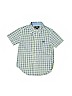 Chaps Checkered-gingham Green Short Sleeve Button-Down Shirt Size 4 - photo 1