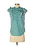 Marc by Marc Jacobs 100% Cotton Teal Short Sleeve Blouse Size 4 - photo 1