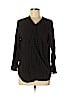 Black Crane Black 3/4 Sleeve Blouse Size M - photo 1