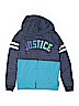 Justice 100% Cotton Blue Zip Up Hoodie Size 12 - 14 - photo 1