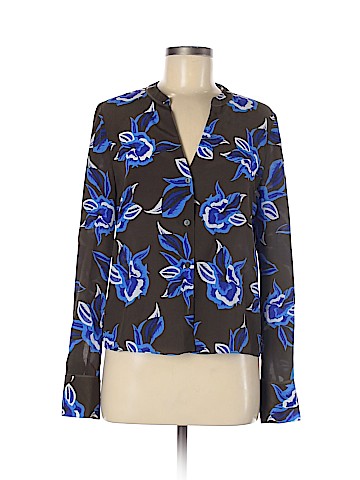 Diane von Furstenberg Long Sleeve Silk Top (view 1)