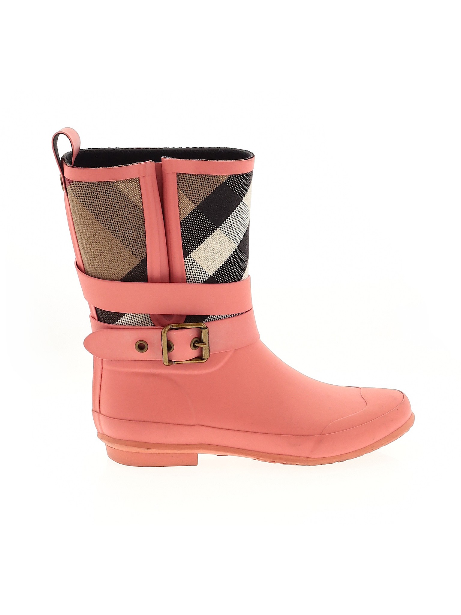 pink burberry boots