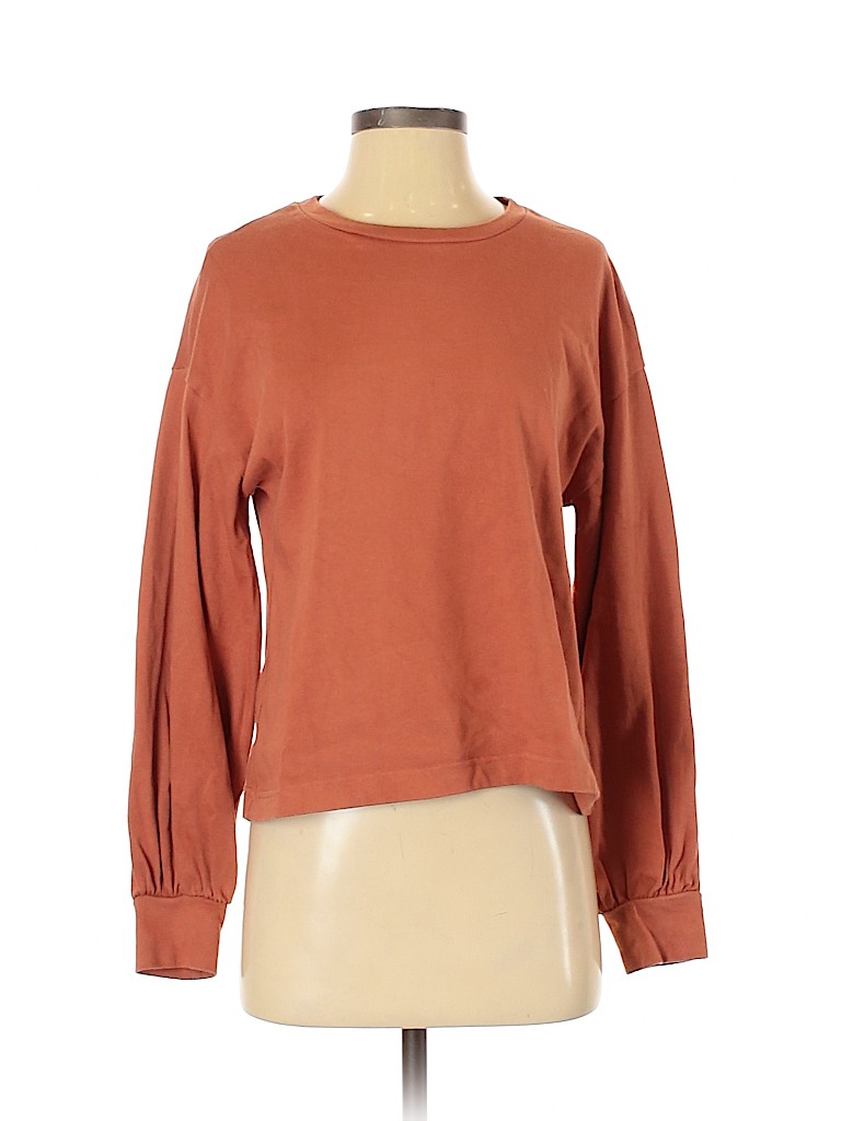 Madewell 100% Cotton Orange Pullover Sweater Size XS - photo 1