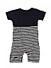 JoJo Maman Bebe 100% Cotton Stripes Blue Short Sleeve Onesie Size 12-18 mo - photo 2