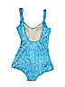 Christina 100% Polyester Blue One Piece Swimsuit Size 12 - photo 2