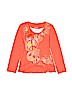 Justice 100% Cotton Graphic Orange Long Sleeve Top Size 7 - photo 1