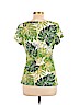 INC International Concepts Green Short Sleeve Top Size L - photo 2