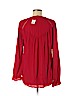 H&M 100% Rayon Red Long Sleeve Blouse Size M - photo 2
