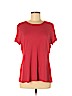 J.jill Red Short Sleeve T-Shirt Size M (petite) - photo 1