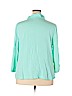 Crown & Ivy 100% Rayon Teal 3/4 Sleeve Blouse Size 2X - photo 2