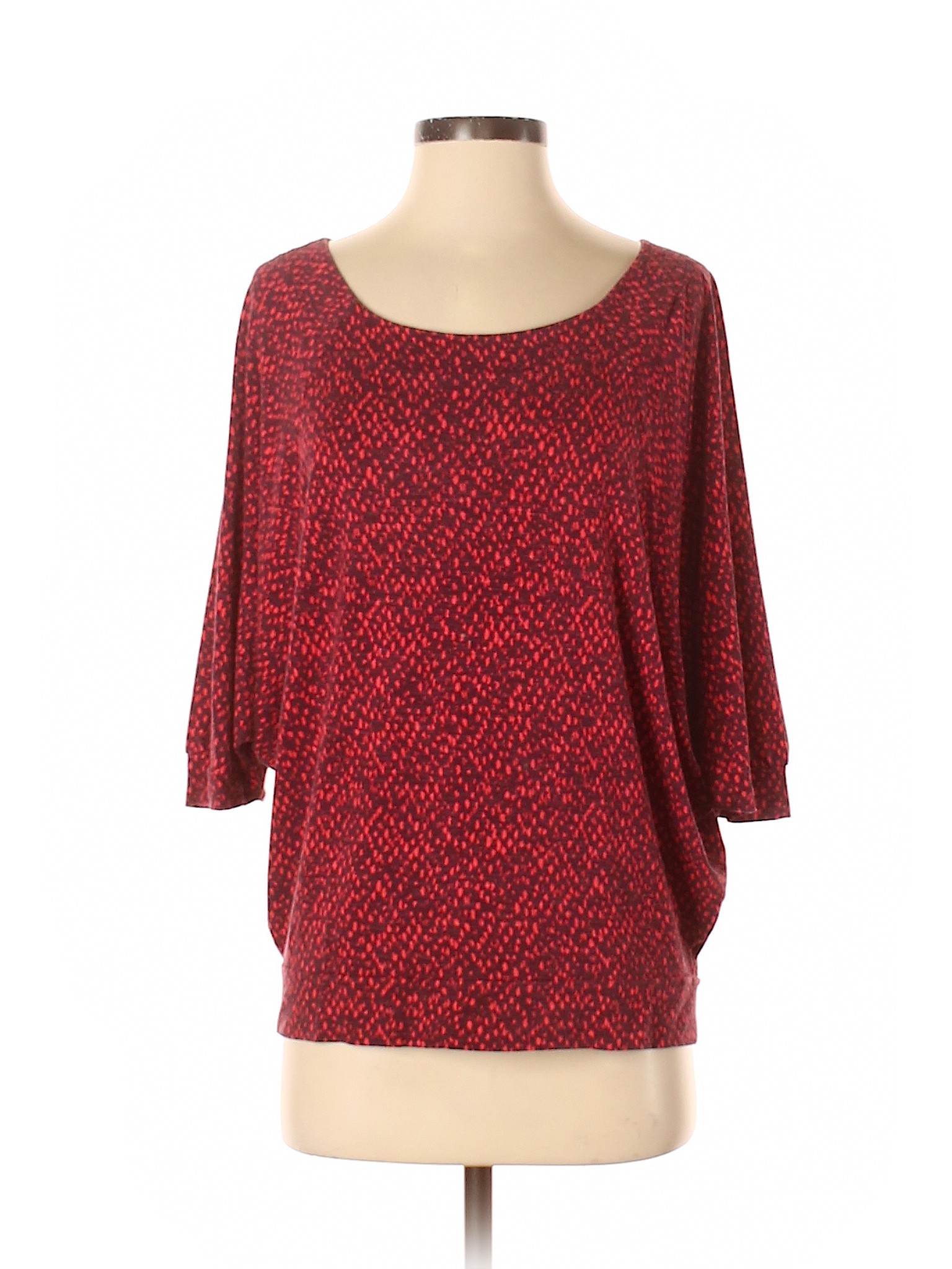 Ann Taylor LOFT Women Red 3/4 Sleeve Top S | eBay