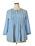 Banana Republic 100% Polyester Blue 3/4 Sleeve Blouse Size XL - photo 1
