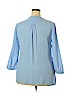 Banana Republic 100% Polyester Blue 3/4 Sleeve Blouse Size XL - photo 2