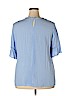 Plus Moda 100% Rayon Blue Short Sleeve Blouse Size 2X - photo 2