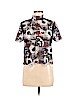 Self-Portrait Black Short Sleeve Blouse Size 6 - photo 1