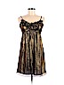 Rebecca Taylor 100% Silk Gold Cocktail Dress Size 6 - photo 1