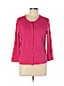 Rafaella 100% Cotton Pink Cardigan Size L (petite) - photo 1