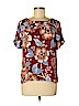 Ann Taylor LOFT Burgundy Short Sleeve Blouse Size M (petite) - photo 1