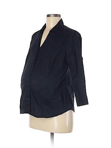 Motherhood 3/4 Sleeve Button-Down Shirt (view 1)