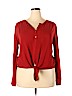 Karen Kane 100% Rayon Red Long Sleeve Blouse Size XL - photo 1