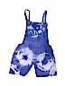 e.c.c. 100% Acrylic Tie-dye Blue Overall Shorts Size 2 - photo 1