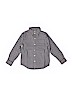 Janie and Jack 100% Cotton Plaid Gray Long Sleeve Button-Down Shirt Size 5 - photo 1