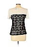 Romeo & Juliet Couture 100% Polyester Black Short Sleeve Blouse Size L - photo 2