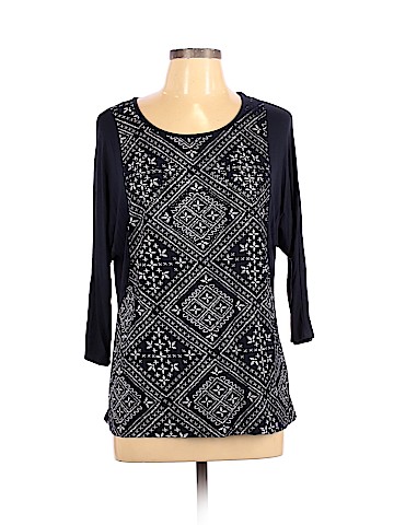 French Blu 3/4 Sleeve Top (view 1)