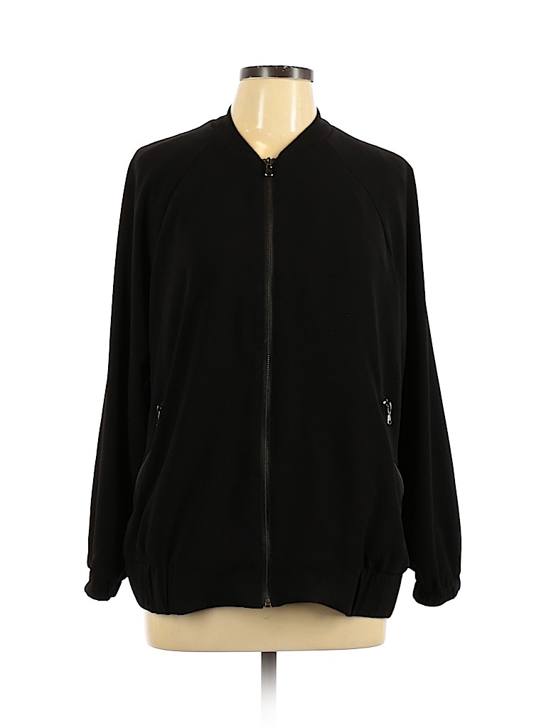 Ava & Viv Solid Black Jacket Size 0X (Plus) - 65% off | thredUP