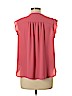Ann Taylor LOFT 100% Polyester Pink Short Sleeve Blouse Size L (petite) - photo 2