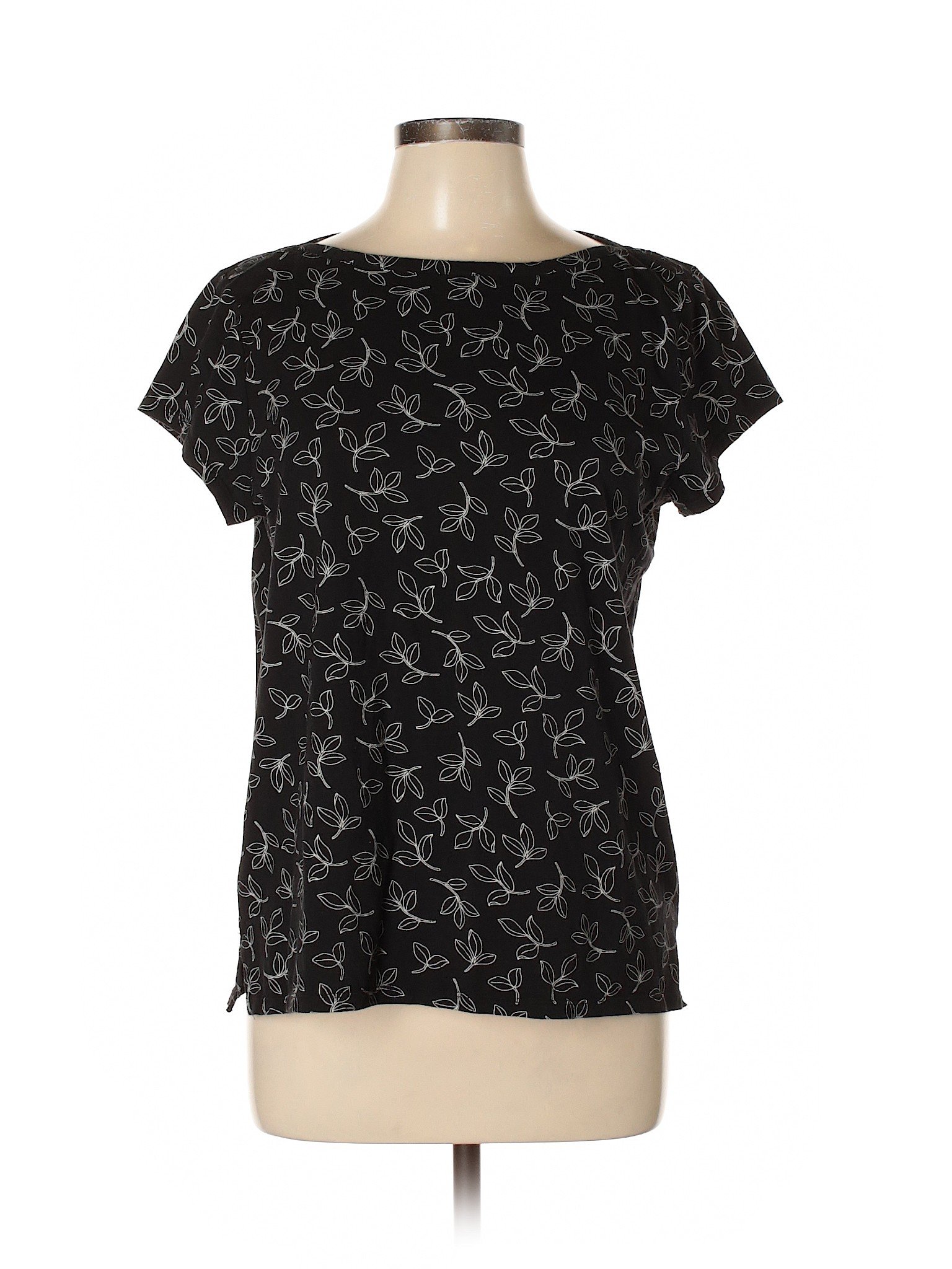 Ann Taylor Loft Women Black Short Sleeve T Shirt L Ebay