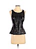 Halogen 100% Leather Black Leather Top Size XS - photo 1