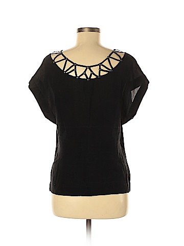 Aryn K. Short Sleeve Silk Top (view 2)