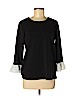KARL Karl Lagerfeld Black 3/4 Sleeve Top Size M - photo 1