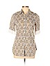Paul & Joe 100% Cotton Tan Short Sleeve Button-Down Shirt Size Lg (3) - photo 1
