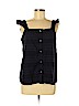Ann Taylor LOFT 100% Cotton Blue Sleeveless Blouse Size L (petite) - photo 1