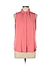 Ann Taylor LOFT 100% Polyester Pink Sleeveless Blouse Size L (petite) - photo 1
