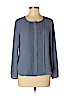 Banana Republic Factory Store 100% Polyester Blue Long Sleeve Blouse Size M (petite) - photo 1